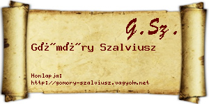 Gömöry Szalviusz névjegykártya